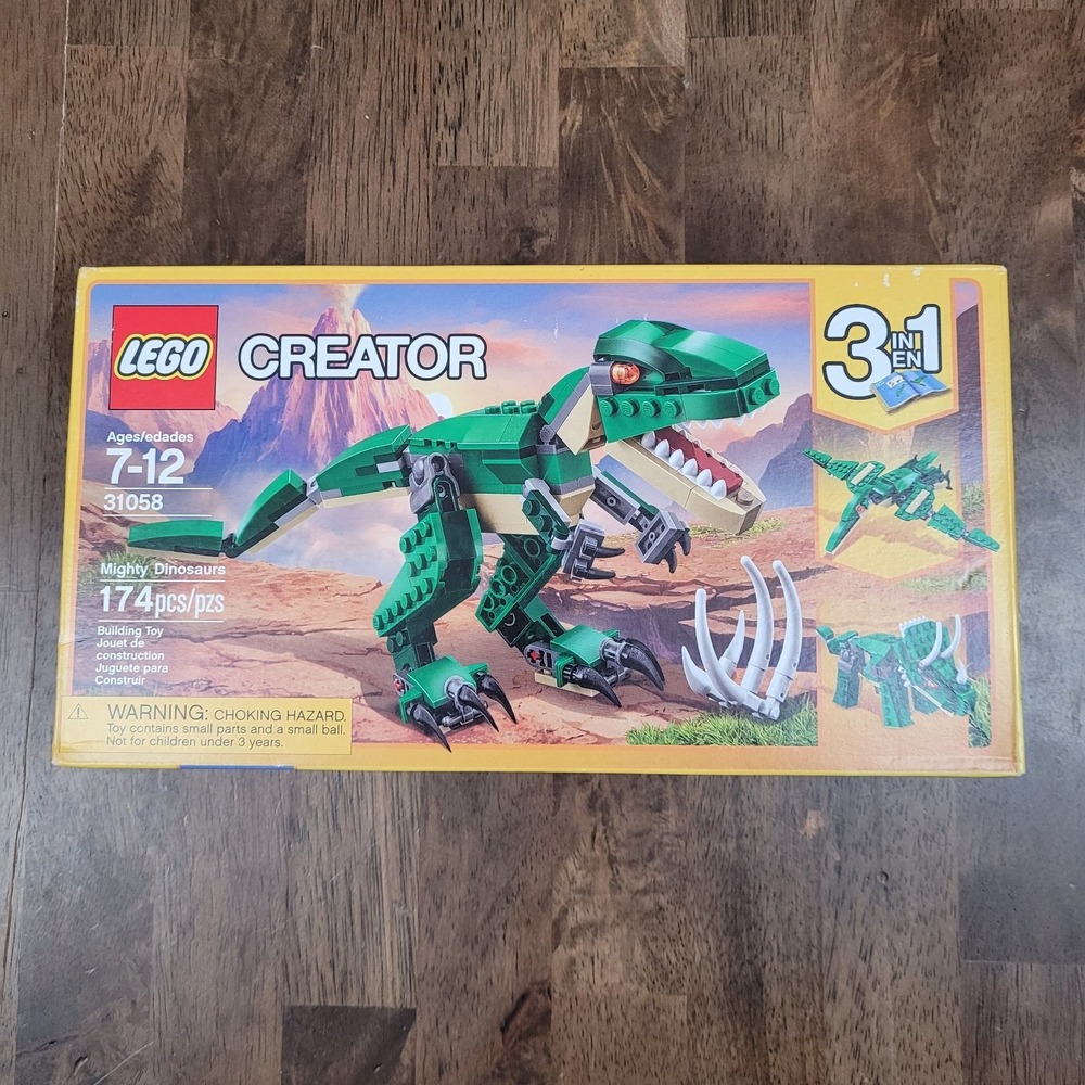 LEGO Creator Set #31058 Mighty Dinosaurs 3-in-1 Building Toy 174 pcs NIB Retired